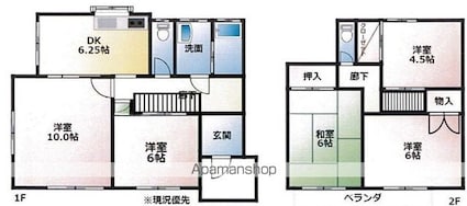 茨城県牛久市牛久町[5DK/93.15m2]の間取図