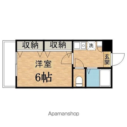 モイスペンテⅠ[1K/18.9m2]の間取図