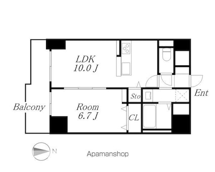 Ｂｒｉｇｈｔ　Ｇａｔｅ　名古屋[1LDK/40.01m2]の間取図