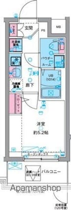 ＧＥＮＯＶＩＡ天王台[1K/20.55m2]の間取図