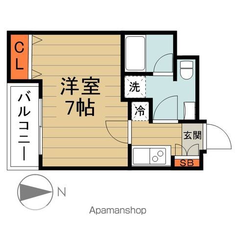 府中市若松町のマンションの間取り