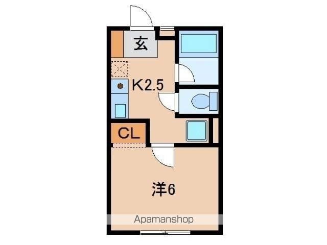 和歌山県和歌山市三葛[1K/22m2]の間取図
