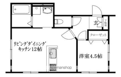 ＭＫＯ中須賀Ｃ[1LDK/41.51m2]の間取図