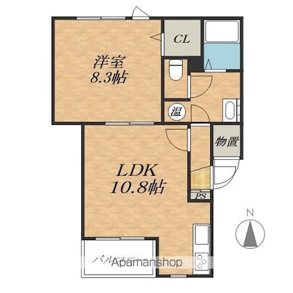 ＥＡＧＬＥⅤ[1LDK/43.75m2]の間取図