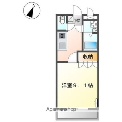 エタニティ[1K/30.96m2]の間取図