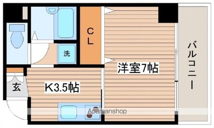 てづかビル[1K/25.02m2]の間取図