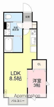 セフィラ上杉[1LDK/30.22m2]の間取図