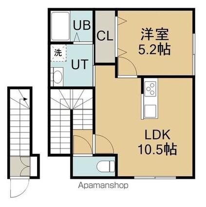 Ａｖｅｎｕｅ千歳（アベニューチトセ）[1LDK/40.48m2]の間取図