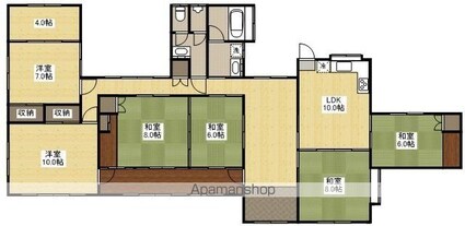蔵王町４丁目貸家[6SLDK/188.71m2]の間取図