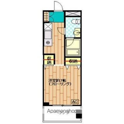 西新宿ダイヤモンドビル[1K/23.98m2]の間取図