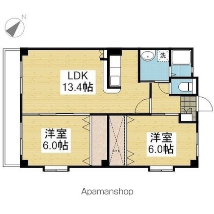 フォブールシュエット[2LDK/55.06m2]の間取図