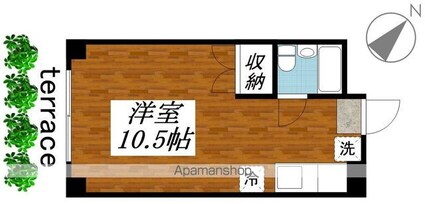 ドリームセブン[1R/21.69m2]の間取図