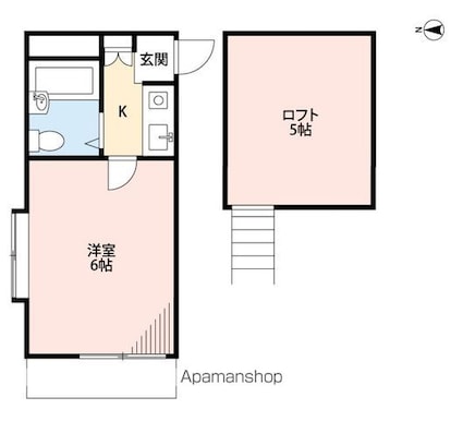ジュネパレス松戸第４[1K/14.2m2]の間取図