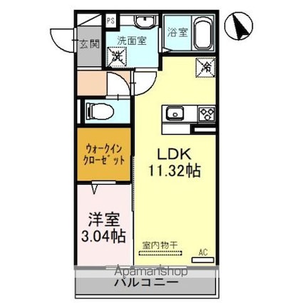 ＩＬ　Ｆｉｏｒｅ　（イルフィオーレ）[1LDK/37.84m2]の間取図