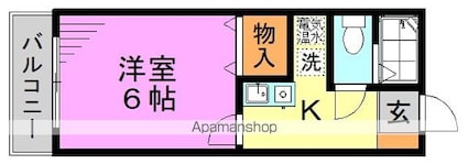 グロリアスライフ[1K/19m2]の間取図