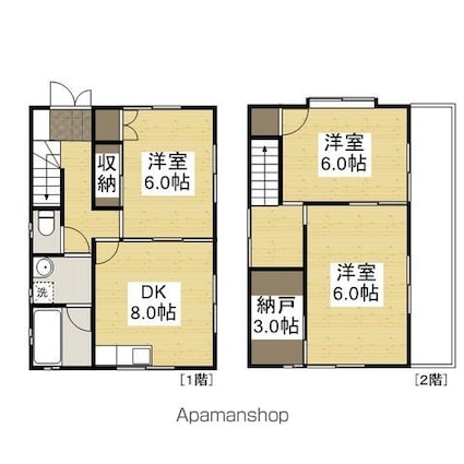 高田ハイツ６[3SDK/68.72m2]の間取図