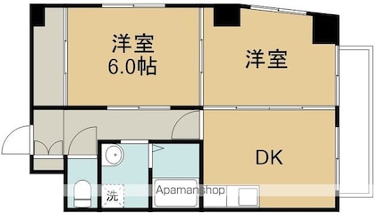 プリンスコート横堀[2DK/43.48m2]の間取図