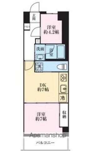 目黒区大橋のマンションの間取り