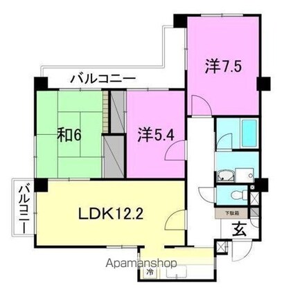 ロイヤルメゾン岩崎町[3LDK/78.89m2]の間取図