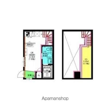 Ｖｅｌｏ　ＪＩＹＵＧＡＯＫＡ（ヴェロジユガオカ）[1R/20.06m2]の間取図