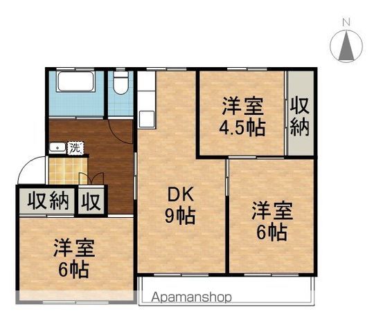ヒルトップ長野 4号棟の間取り写真