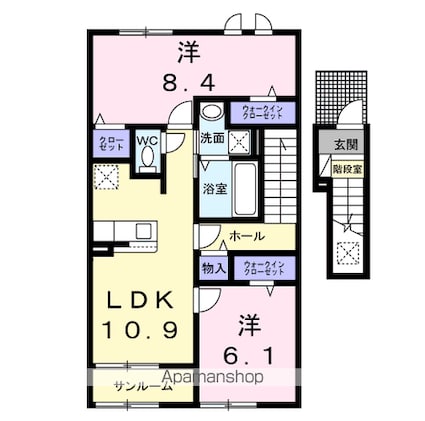 ニコリヴⅡ[2LDK/64.29m2]の間取図