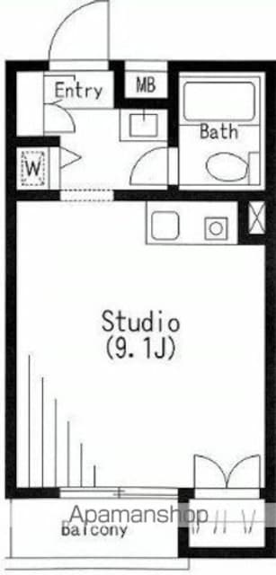 ソサエティ桜新町[1R/22.56m2]の間取図