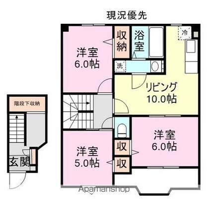 オーディン[3LDK/65.57m2]の間取図