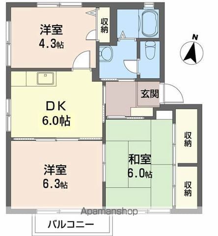 OCEANVIEW井口台A棟の間取り写真