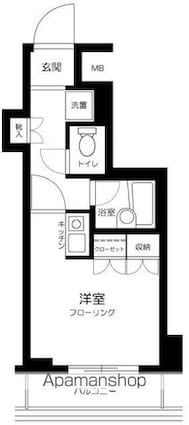 ジェイパーク青葉台弐番館[1R/18.3m2]の間取図