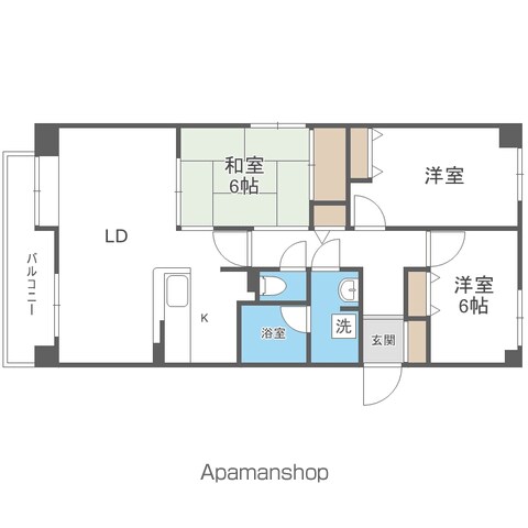 MANSION KURODA南8条の間取り写真