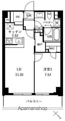 ザ・ケンジントン・レジデンスときわ台[1LDK/51m2]の間取図