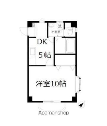 スプリエダイニチ[1DK/34.88m2]の間取図