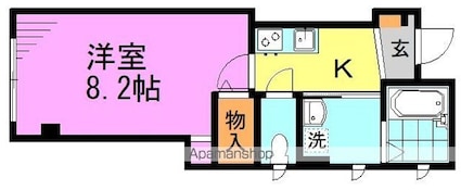 Ｓｏｌａｎａ　ＳＥＫＩＹＡ　ソラーナ　セキヤ[1K/28.22m2]の間取図