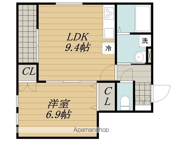 【立川市高松町のアパートの間取り】