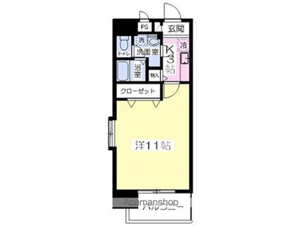 グリーンハイツ柳井町[1K/31.38m2]の間取図
