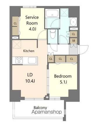 ＳーＲＥＳＩＤＥＮＣＥ板橋大山ｂｒｉｍ[1SLDK/47.5m2]の間取図
