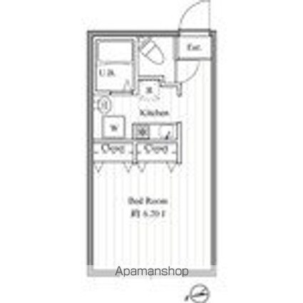 ＺＥＳＴＹ松陰神社[1R/21.78m2]の間取図