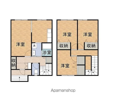 サンフォルテ和久野[4DK/83.6m2]の間取図
