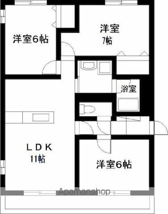 ＣＯＬＬＩＮＥ[3LDK/66.24m2]の間取図
