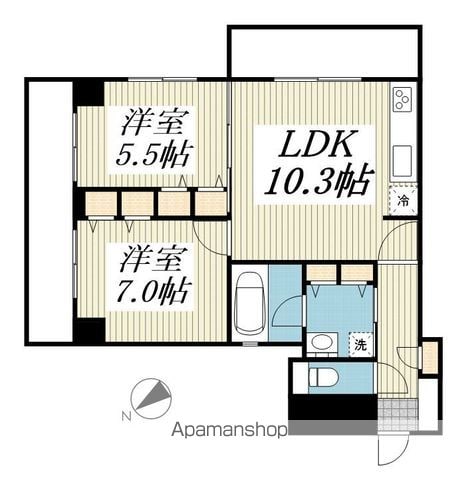 昭島市中神町のマンションの間取り