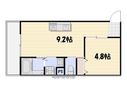 Ｌｙｋ都町Ｂ棟[1LDK/30.87m2]の間取図