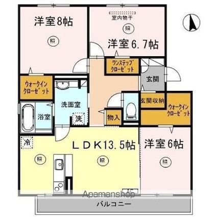 和歌山県和歌山市黒田[3LDK/85.86m2]の間取図
