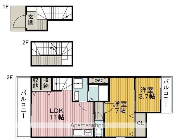G MAISON 豊中蛍池の間取り