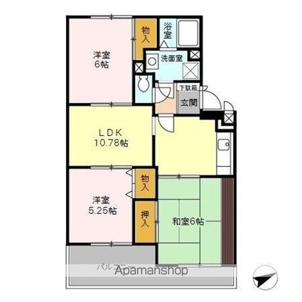 クレール清水[3LDK/65.44m2]の間取図