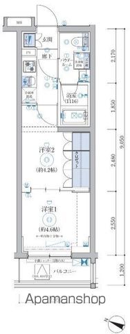 【ＡＲＣＯＢＡＬＥＮＯ　ＩＴＡＢＡＳＨＩ　ＳＨＩＭＵＲＡの間取り】