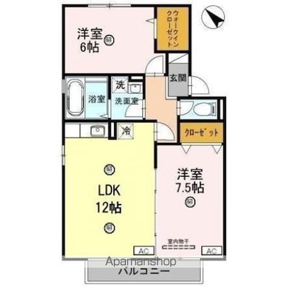 Ｔｈｉｃｋ　Ｇａｒｄｅｎ[2LDK/59.58m2]の間取図