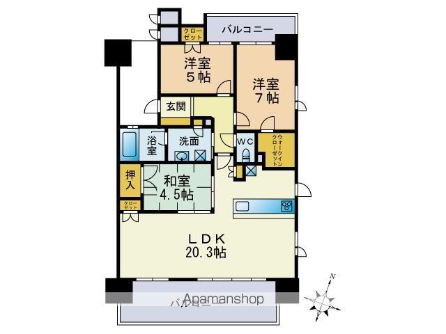 プレミスト西新CRONOの間取り写真