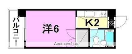 パーチェ４・２・３[1K/17.01m2]の間取図