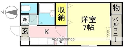 ラーンドパレス　大宮[1K/26.1m2]の間取図